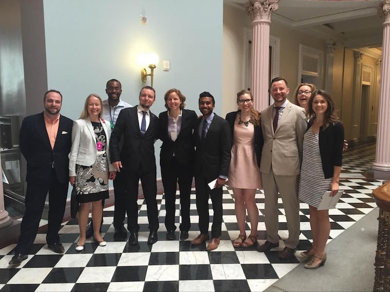 The Estonian delegation with members of 18F, OSTP, and CTO Megan Smith