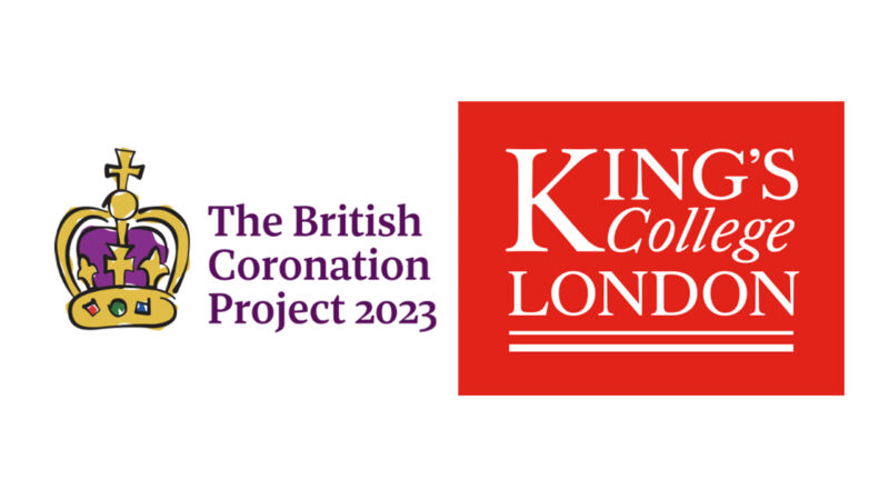 The British Coronation Project logo alongside the logo for King's College London