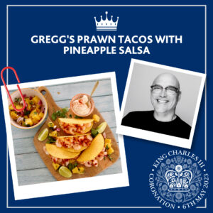 Gregg's prawn tacos with pineapple salsa