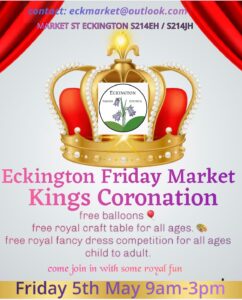 Eckington Kings Coronation Friday Market 9am-3pm logo