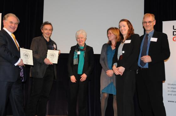 David accepting URBED'S UDG Award 2012