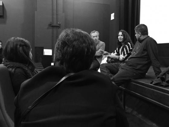 David, Amina and Anwar participate in the audience discussion