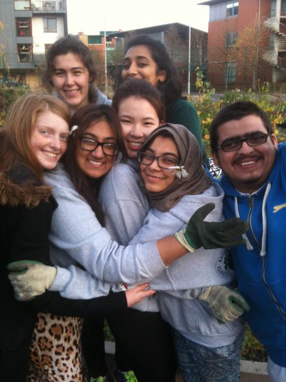 volunteers at the garden centre