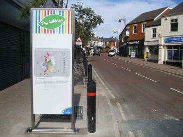 The widnes branding in the town