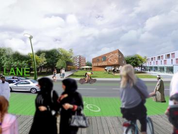 Birchills panoramic view of how Green Lane could look