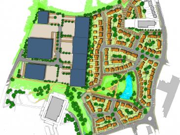 Indicative masterplan for Gibfield Park