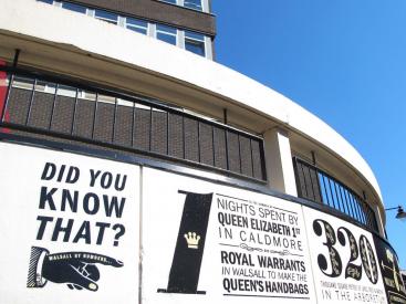 Mural of Walsall facts installed in Town Centre