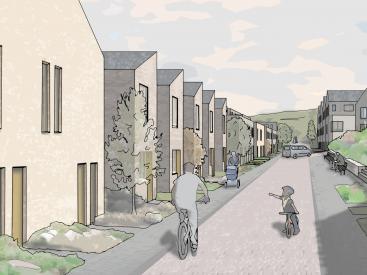Artists Impression of Bolton Hall Neighbourhood