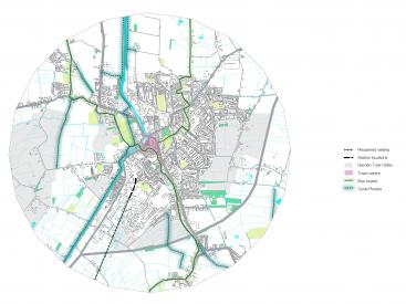 Wisbech: walking and cycling and public transport routes