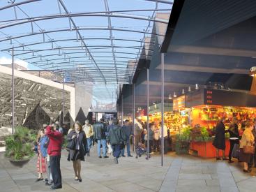 View inside the market hall
