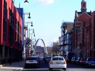The reopened Stretford Road, one of the high streets identified by the guide