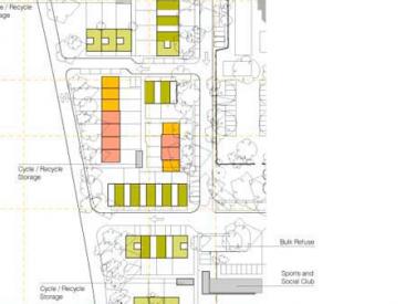 URBED's layout for the southern wing of the scheme
