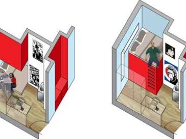 Axo drawing of student housing