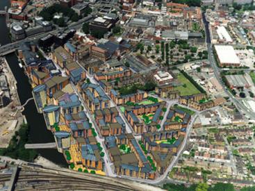 Temple Quay Aerial Sketch