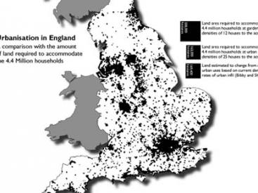 The land required to accommodate household growth